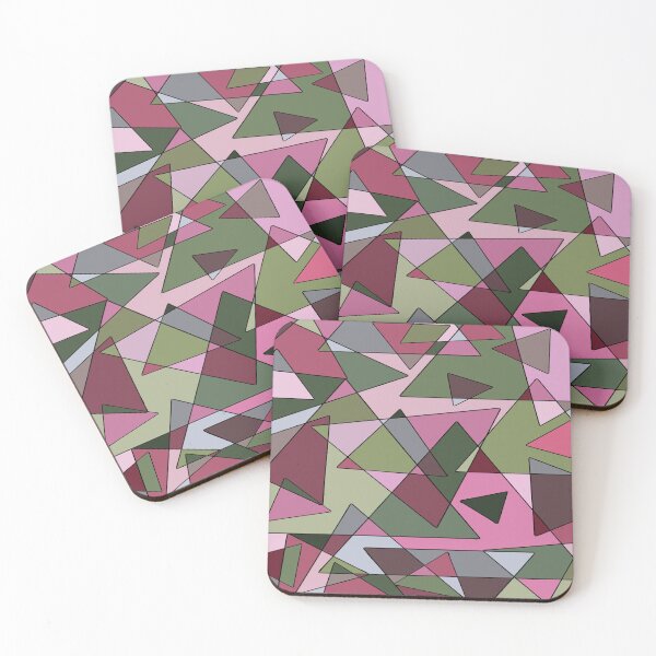 Item preview, Rose and Khaki Geometric Overlapping Triangles designed and sold by velvetearth.