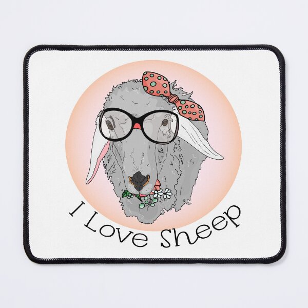 Item preview, I love sheep. Sheep with glasses. designed and sold by Anastasiia Yurevych.