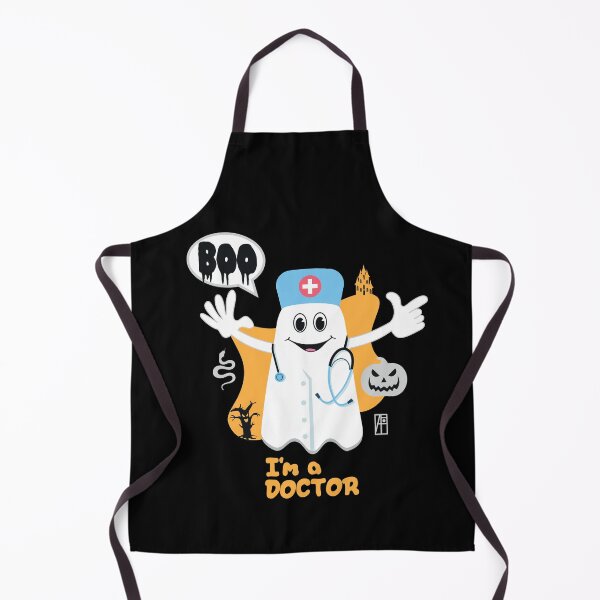 Item preview, BOO Doctor dressed as a GHOST - cute Halloween designed and sold by ArtProjectShop.
