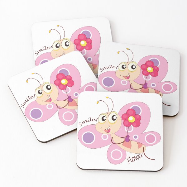 Item preview, cute smile of a butterfly with a beautiful flower designed and sold by Salma-33.