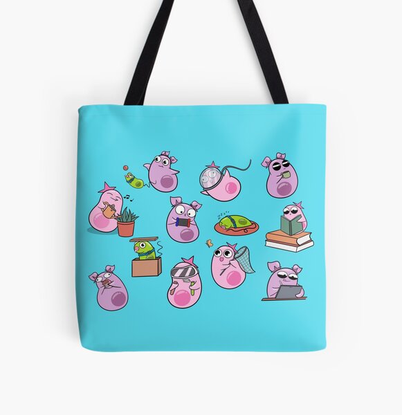 Amoeba Sisters Collage All Over Print Tote Bag