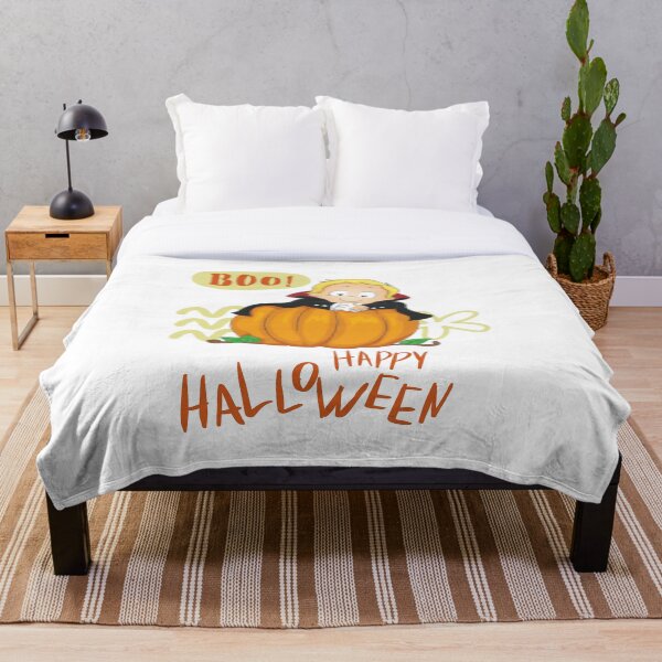 Item preview, "Boo-tiful Halloween Joy: Cute Baby Boy with Pumpkin” designed and sold by SarmadamDesign.