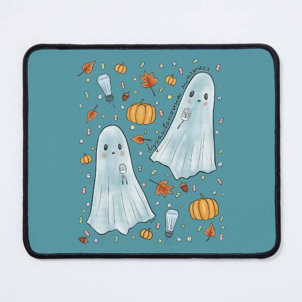 Item preview, Dysautonomia Awareness Fall Ghosts designed and sold by misslovelymess.