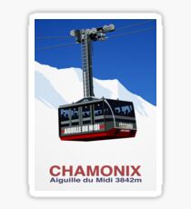 Chamonix Ski Resort , Aiguille du Midi Cable Car Sticker