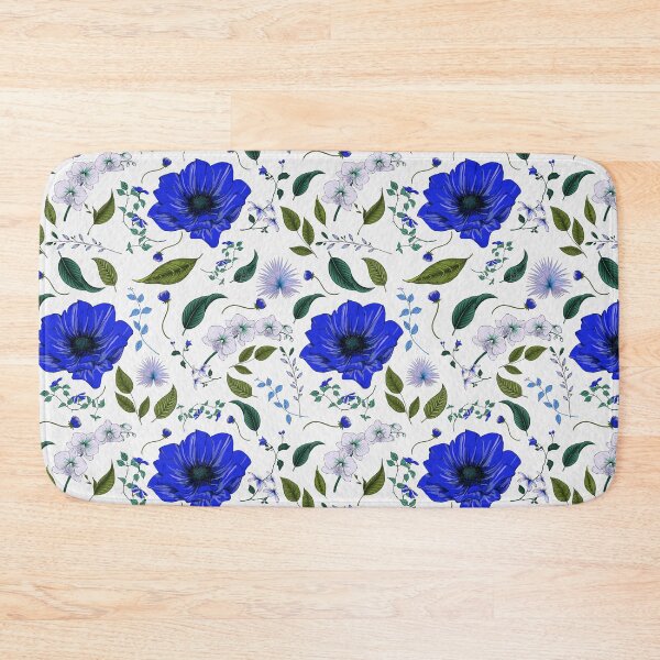 Item preview, Anemones and orchids in royal blue by Béatrice Bisiaux designed and sold by BEATRICE BISIAUX.
