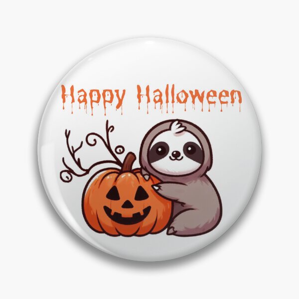 Item preview, sloth with pumpkin happy halloween designed and sold by Dominik1984.