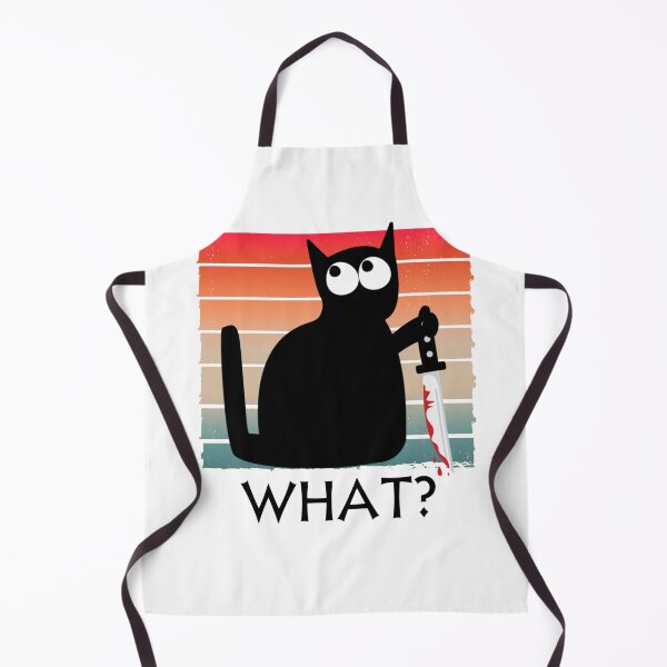 Item preview, Cat What? Funny Black Cat, Murderous Cat With Knife designed and sold by Vibe Art.