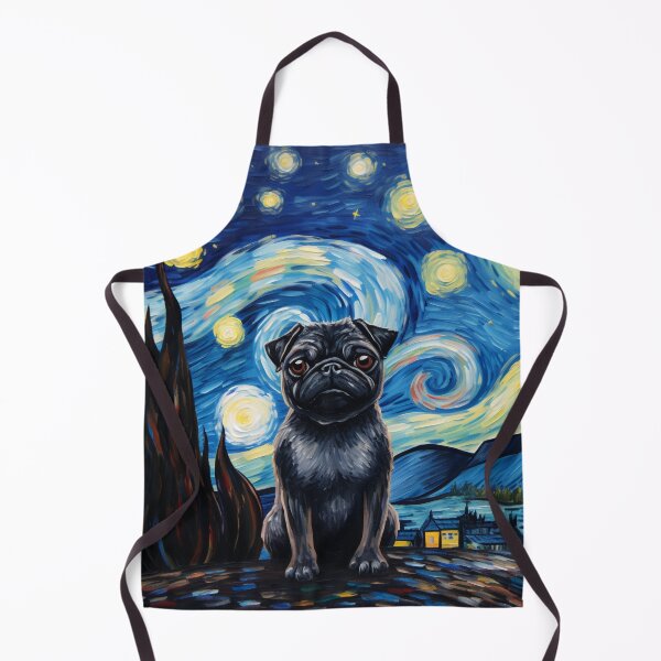 Item preview, Pug Dog Starry Night designed and sold by Myra365Art.