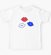 Lips on Ultramarine Pattern Kids Tee