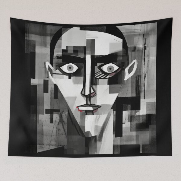Item preview, Haunting Zombie Portrait Bauhaus Art designed and sold by ArtificialGenes.