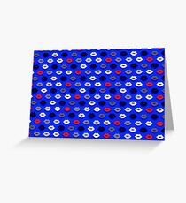 Lips on Ultramarine Pattern Greeting Card