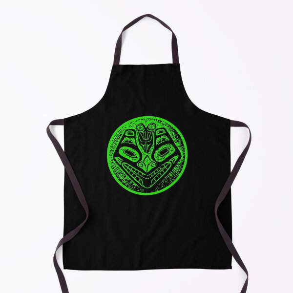 Item preview, TRIBAL FACE. GREEN ON BLACK. designed and sold by 5hertz.