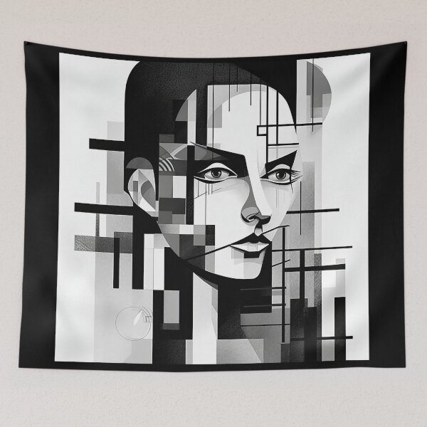 Item preview, Haunting Zombie Portrait Bauhaus Art designed and sold by ArtificialGenes.