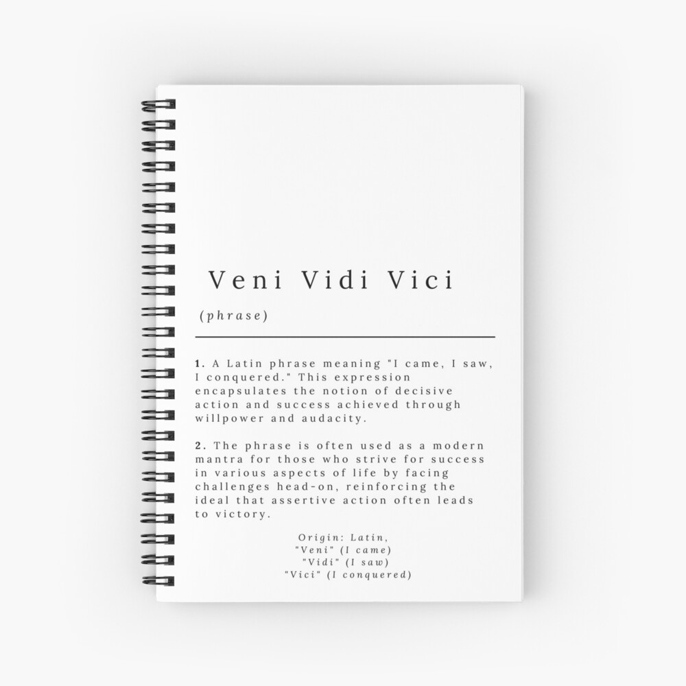 Veni, Vidi, Vici - Dictionary Definition Poster for Sale by StoicWisdom