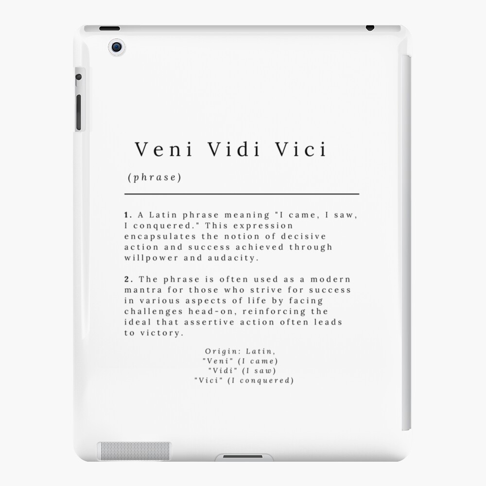 Veni, Vidi, Vici - Dictionary Definition | Poster