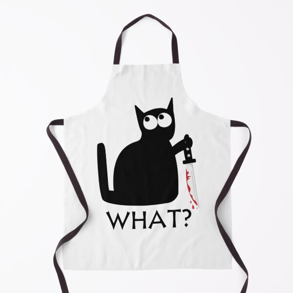 Item preview, Cat What? Funny Black Cat, Murderous Cat With Knife designed and sold by Vibe Art.