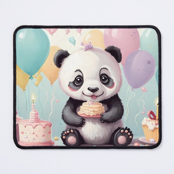 Item preview, Cute Baby panda wishing happy birthday, Postcard designed and sold by DevushkaStore.