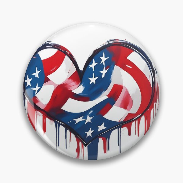Item preview, USA flag love icon designed and sold by Gus-Fring-33.