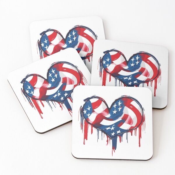 Item preview, USA flag love icon designed and sold by Gus-Fring-33.