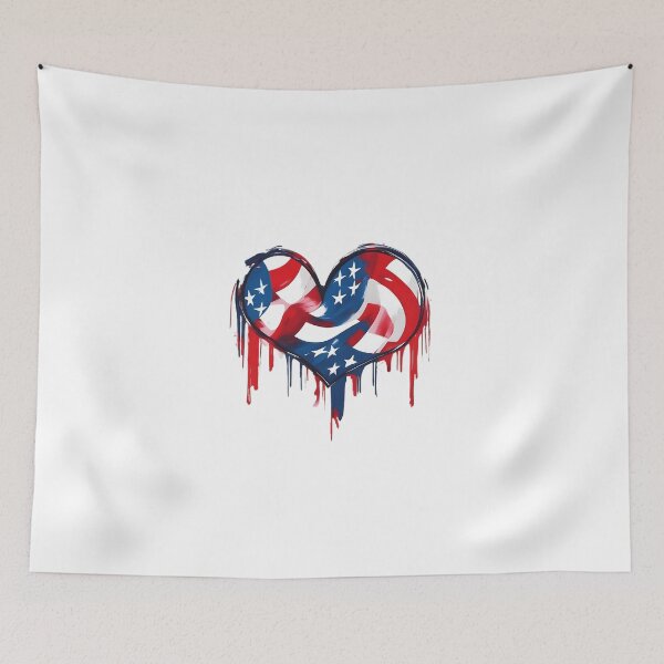 Item preview, USA flag love icon designed and sold by Gus-Fring-33.