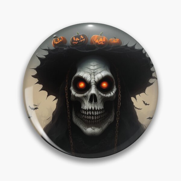 Item preview, Halloween ghostly corpse in a hat with pumpkins  designed and sold by JaroDesign2023.