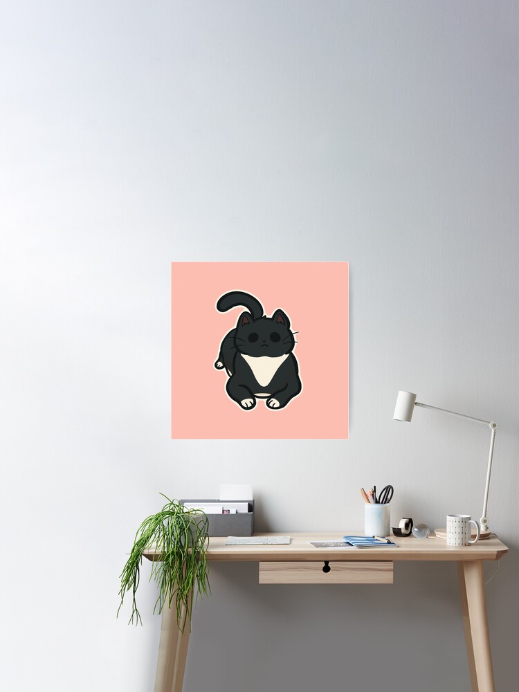 black cat Sticker for Sale by meowimi