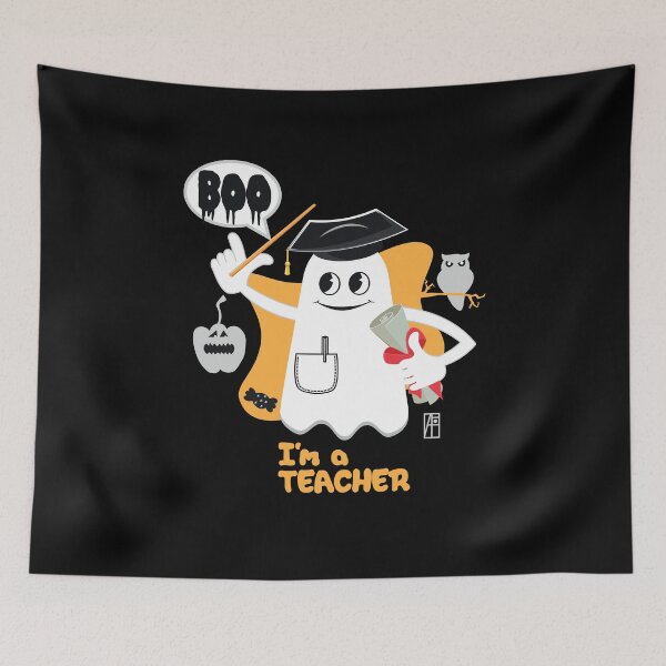 Item preview, BOO Teacher dressed as a GHOST - cute Halloween designed and sold by ArtProjectShop.
