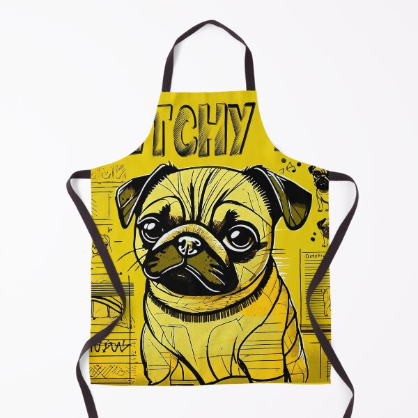 Item preview, Pug Sketchbook 2 YELLOW designed and sold by RedBluffTraders.