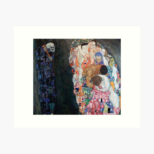 Item preview, High-Resolution Elegance: Gustav Klimts Death and Life Artwork on Premium Products designed and sold by EmeraldeaArt.