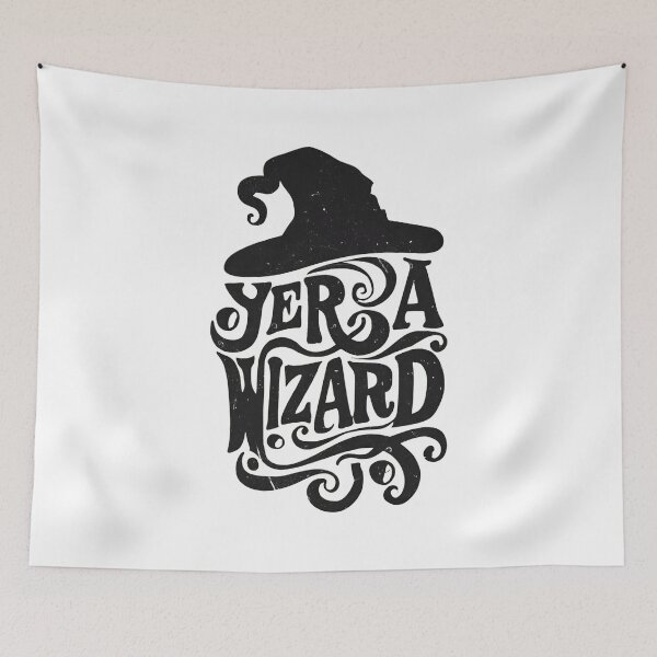 Item preview, Yer a Wizard - Black Typography - Fantasy designed and sold by Fenay Designs.