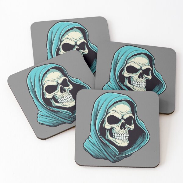 Item preview, Grim reaper head sticker designed and sold by Skeezips.