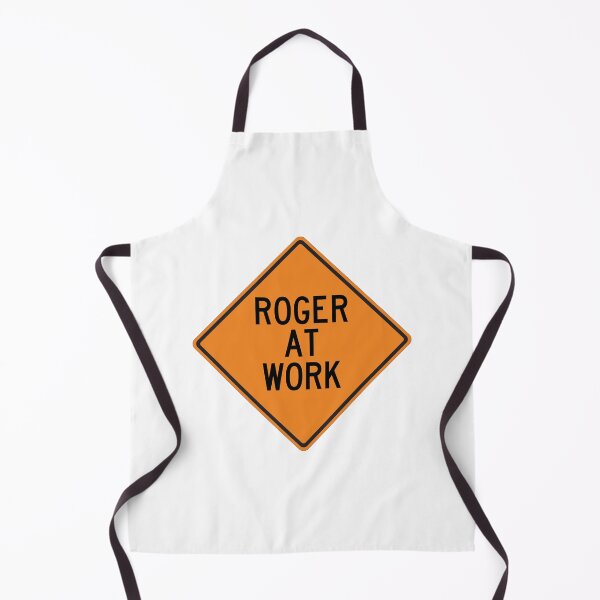 Item preview, Roger at Work Funny Personalized Warning Sign designed and sold by Wurmbone.