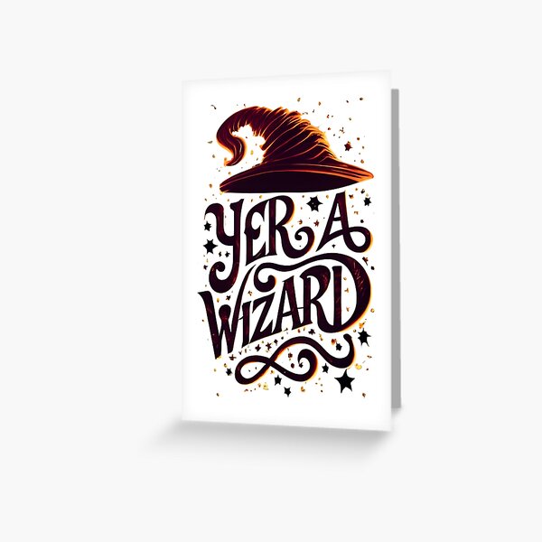 Item preview, Yer a Wizard - Crimson Typography - Fantasy designed and sold by Fenay Designs.