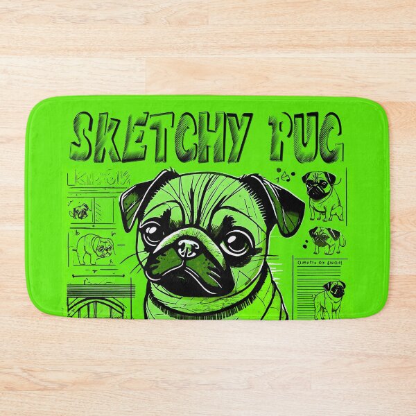 Item preview, Pug Sketchbook 2 GREEN designed and sold by RedBluffTraders.