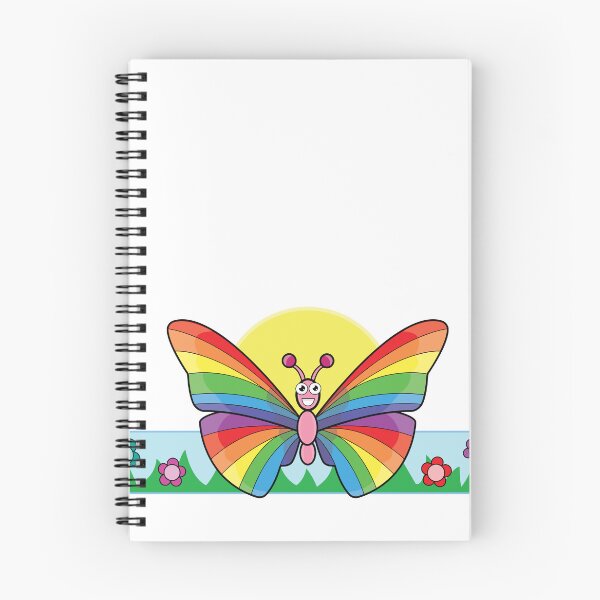 Item preview, Cute Rainbow Butterfly with Flowers designed and sold by TEZBER.