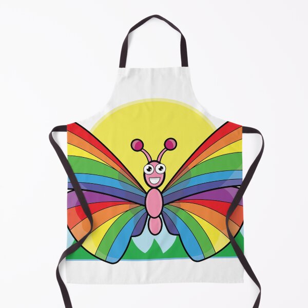 Item preview, Cute Rainbow Butterfly with Flowers designed and sold by TEZBER.