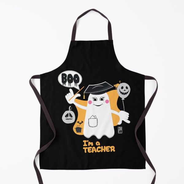 Item preview, BOO Lady teacher dressed as a GHOST - cute Halloween designed and sold by ArtProjectShop.