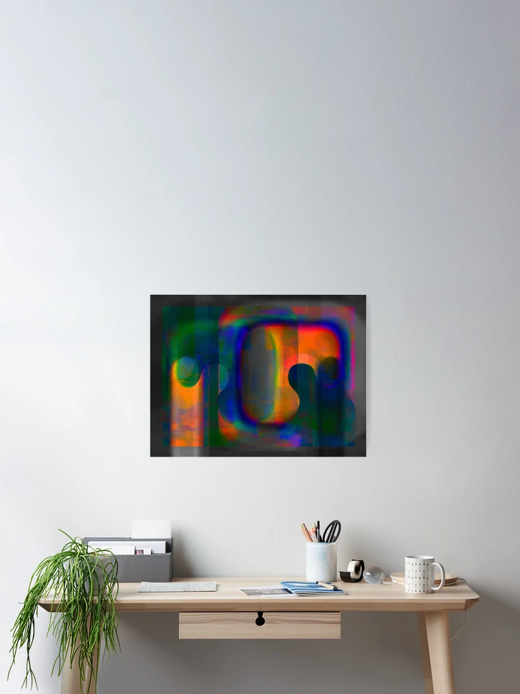 Aperçu 2 sur 3. Poster avec l'œuvre Embrasse créée et vendue par Elizabeth Austin-Craig.