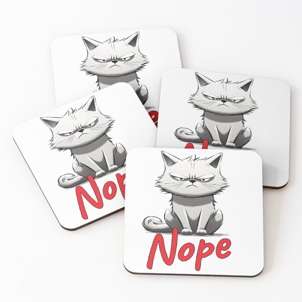 Item preview, Nope, cat with attitude designed and sold by embaey.