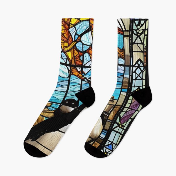 Item preview, Stained Glass Penguins designed and sold by Paw's Arts.