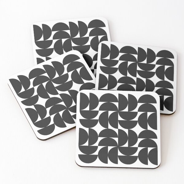 Item preview, Half Circles Pattern black and white Geometric designed and sold by minimo-depot.