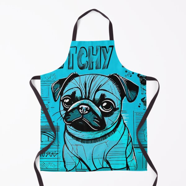 Item preview, Pug Sketchbook 2 BLUE designed and sold by RedBluffTraders.