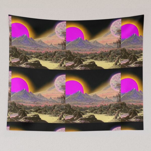 Item preview, Celestial Frontier: A Thomas Cole-Inspired View On The Catskill of an Alien World designed and sold by ZGigerBarker.
