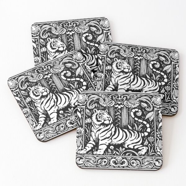 Item preview, Ilustración del tigre Art Nouveau designed and sold by WildComfrey.