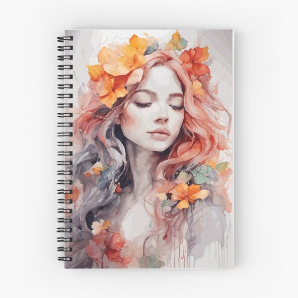 Item preview, woman decorated with pretty flowers designed and sold by InnovaDigital.