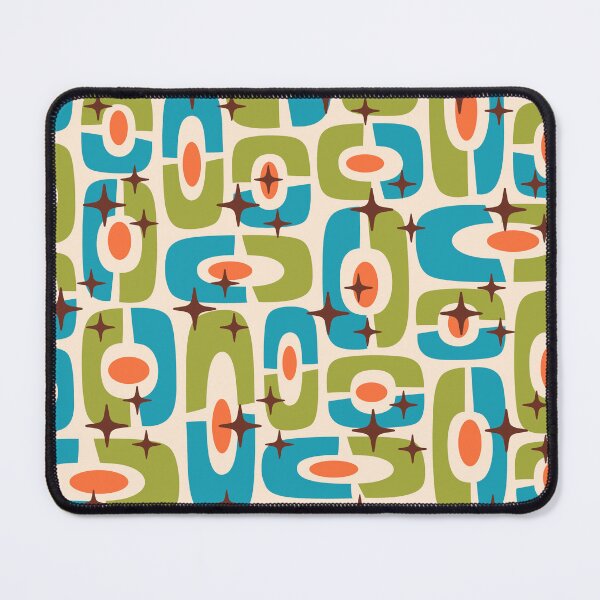 Item preview, Mid Century Modern Atomic Age Pattern 530 Mid Mod Orange Blue and Olive Green designed and sold by tonymagnerart.