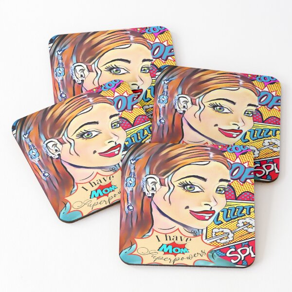 Item preview, Mom Superpowers Comic Portrait designed and sold by gleefulme.