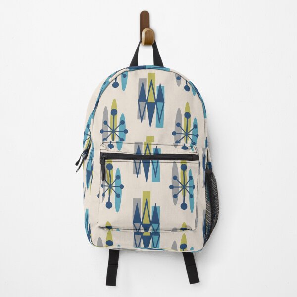 Item preview, Mid Century Modern Googie Starburst Pattern 121 Mid Mod Blue Gray and Green designed and sold by tonymagnerart.