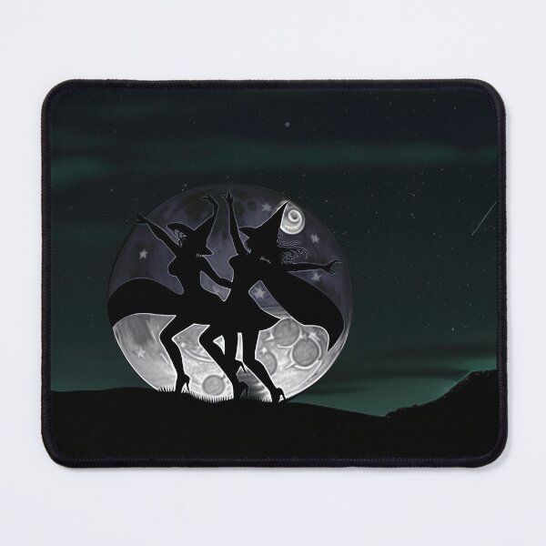 Item preview, Two Witches Dancing Green Sky designed and sold by designs-by-ann.