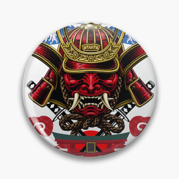 Item preview, Samurai Mask and Wave Design designed and sold by ARTCLAYSTO.